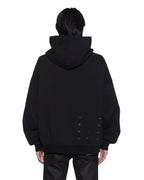 MENS LORDS EKCESS HOODIE JET BLACK FLEECE