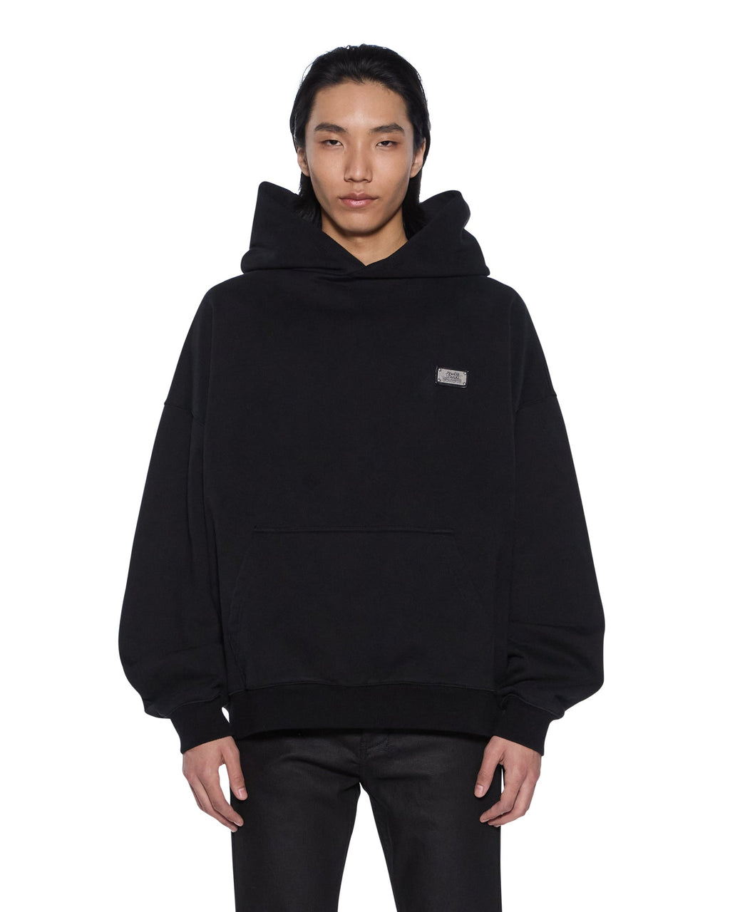MENS LORDS EKCESS HOODIE JET BLACK FLEECE