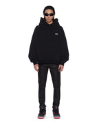 MENS LORDS EKCESS HOODIE JET BLACK FLEECE