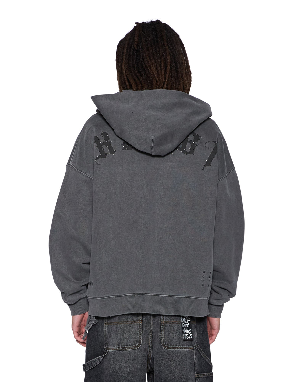 MENS SERPENT EKCESS HOODIE FADED BLACK FLEECE