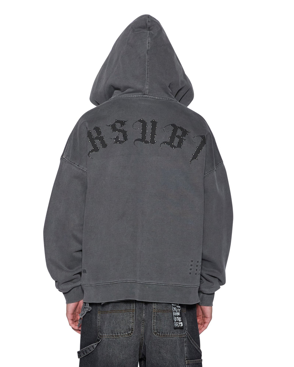 MENS SERPENT EKCESS HOODIE FADED BLACK FLEECE