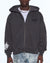 MENS  GRAFF EKCESS ZIP THRU HOODIE FADED BLACK OVERSIZED FLEECE