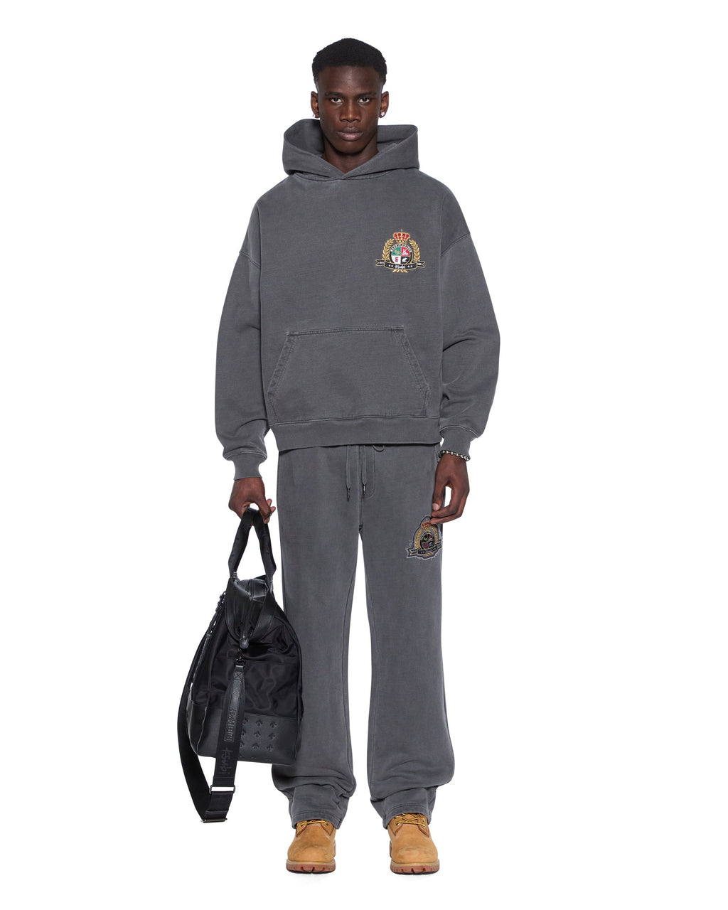 MENS KREST EKCESS HOODIE CHARCOAL FLEECE