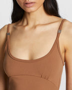 Womens Hurley Dress Latte Fitted Dresses - Tan