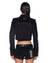WOMENS  SLIM TRUCKER JACKET SALOON BLACK SLIM JACKETS