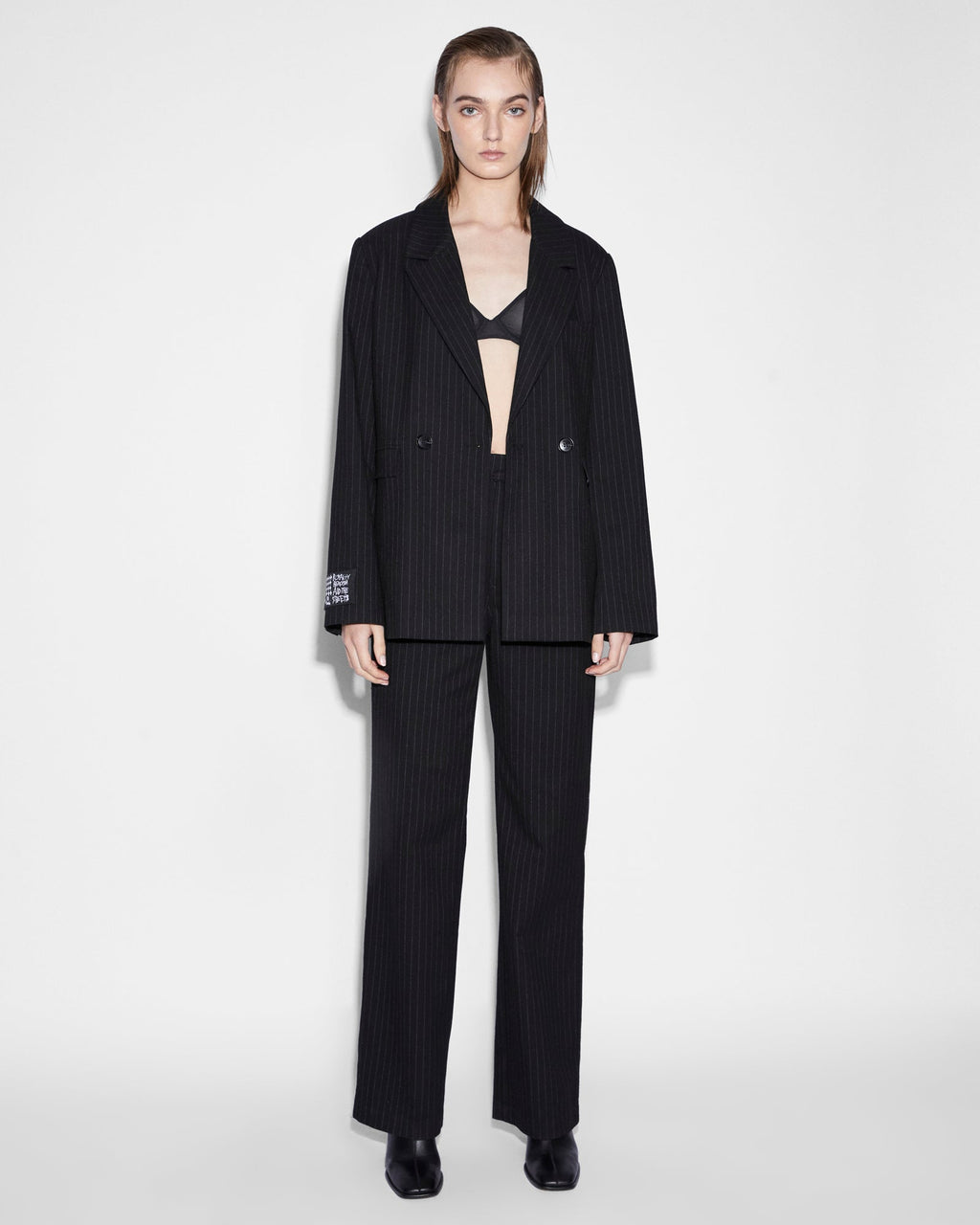 Womens Dettached Trouser Klassic Straight Pants - Black