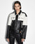 WOMENS  EMBLEM BOXY BIKER BLACK/WHITE BOXY JACKETS