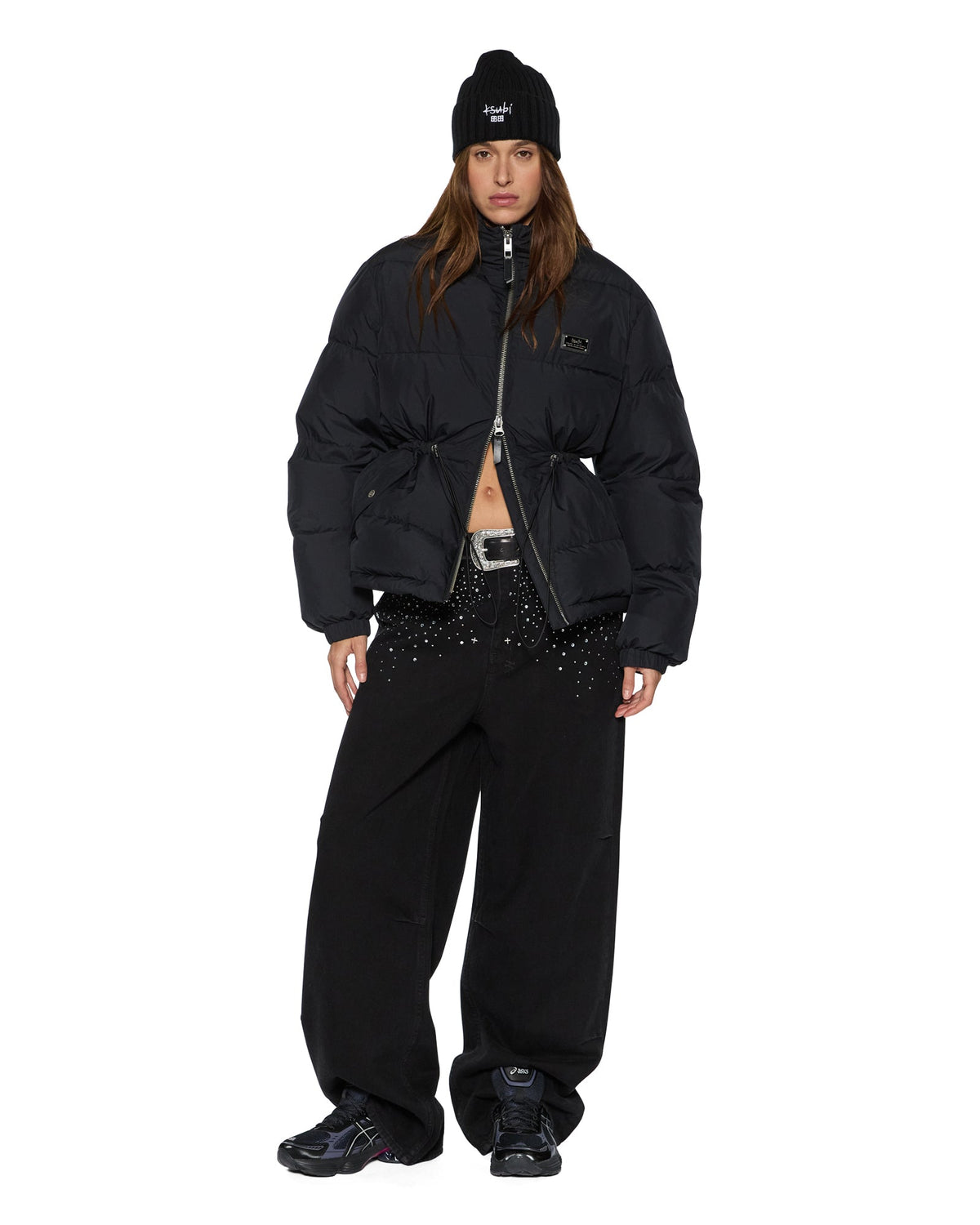 CINCHED PUFFER BLACK
