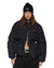 WOMENS  CINCHED PUFFER BLACK REGULAR JACKETS