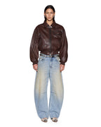 Womens Highway Bomber Chocolate Oversized Jackets - Brown