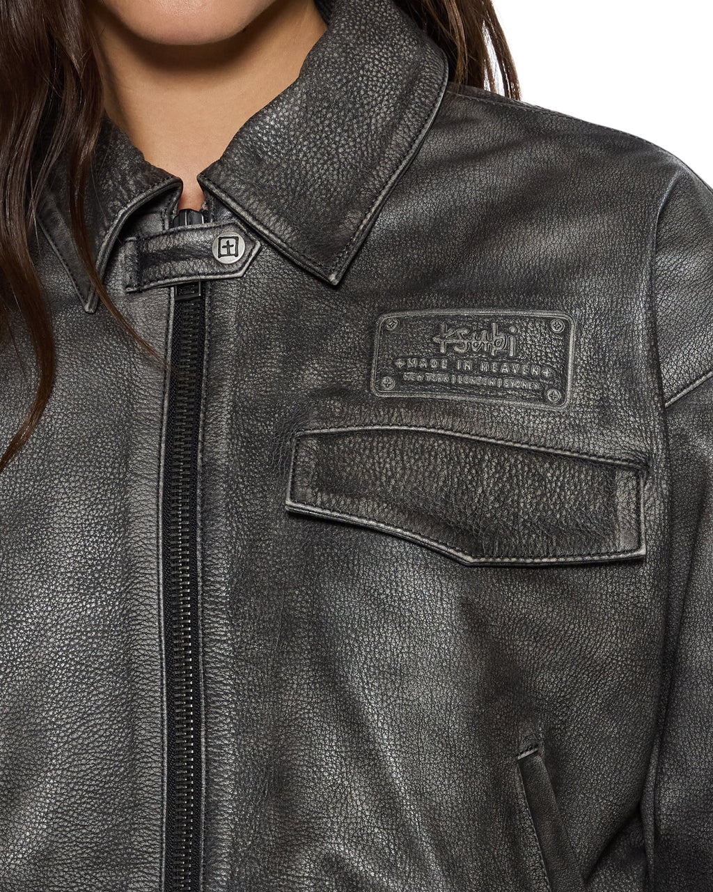 WOMENS HIGHWAY BOMBER VINTAGE BLACK JACKETS