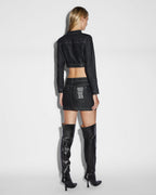 Womens Paradigm Crop Jacket Midnight Cropped Jackets - Black