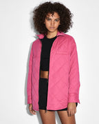 Womens Reversible Ls Shacket Oversized Jackets - Black