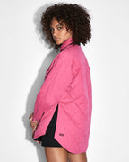 Womens Reversible Ls Shacket Oversized Jackets - Black