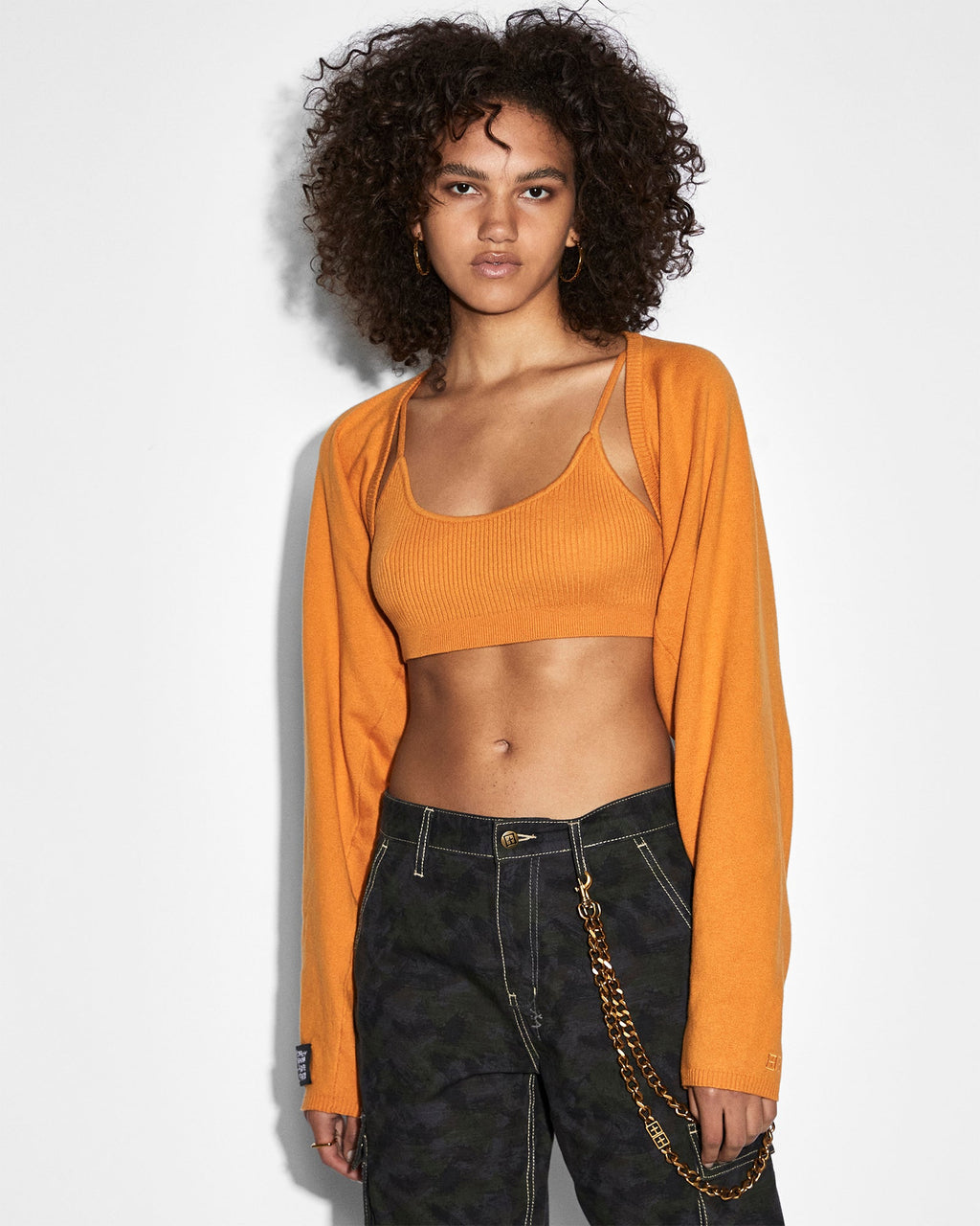 WOMENS TECHNO SHRUG SATSUMA KNITWEAR