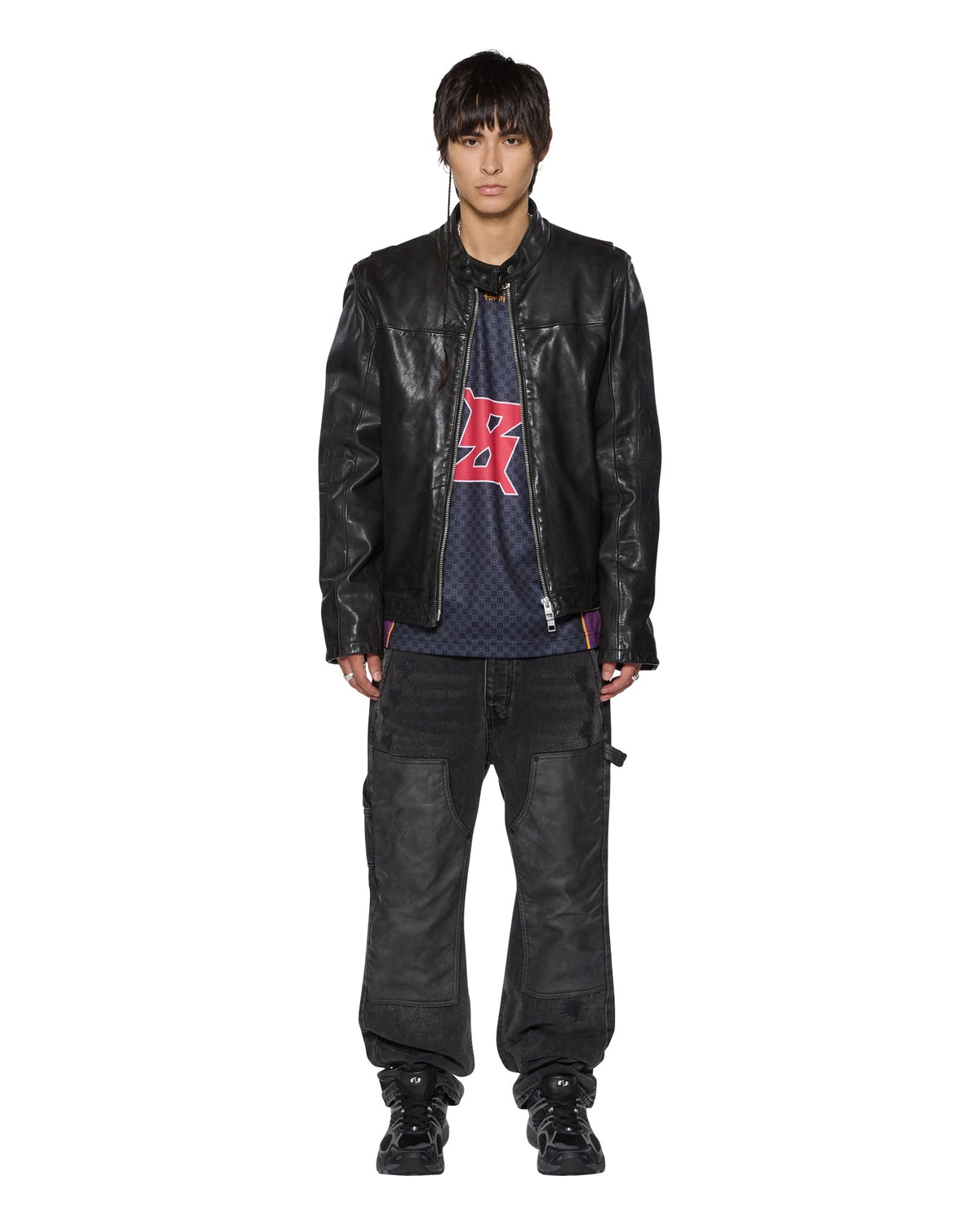 Mens Stinger Biker Moto Shell Regular Jackets - Black