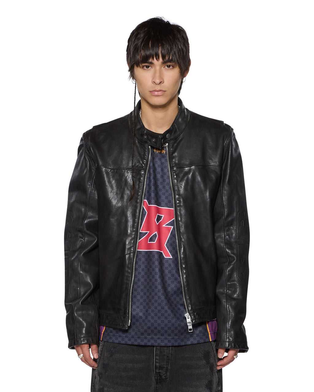 Mens Stinger Biker Moto Shell Regular Jackets - Black