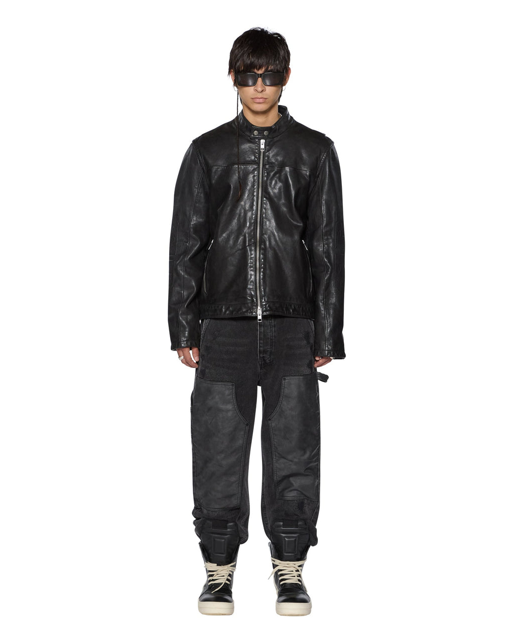 Mens Stinger Biker Moto Shell Regular Jackets - Black