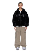 Mens Walkout Faux Fur Hooded Jacket Apex Relaxed Jackets - Black