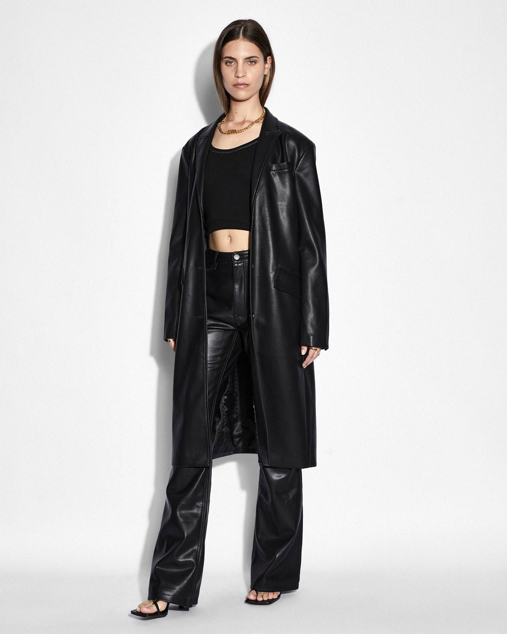 Womens Zephyr Duster Black Relaxed Jackets - Black