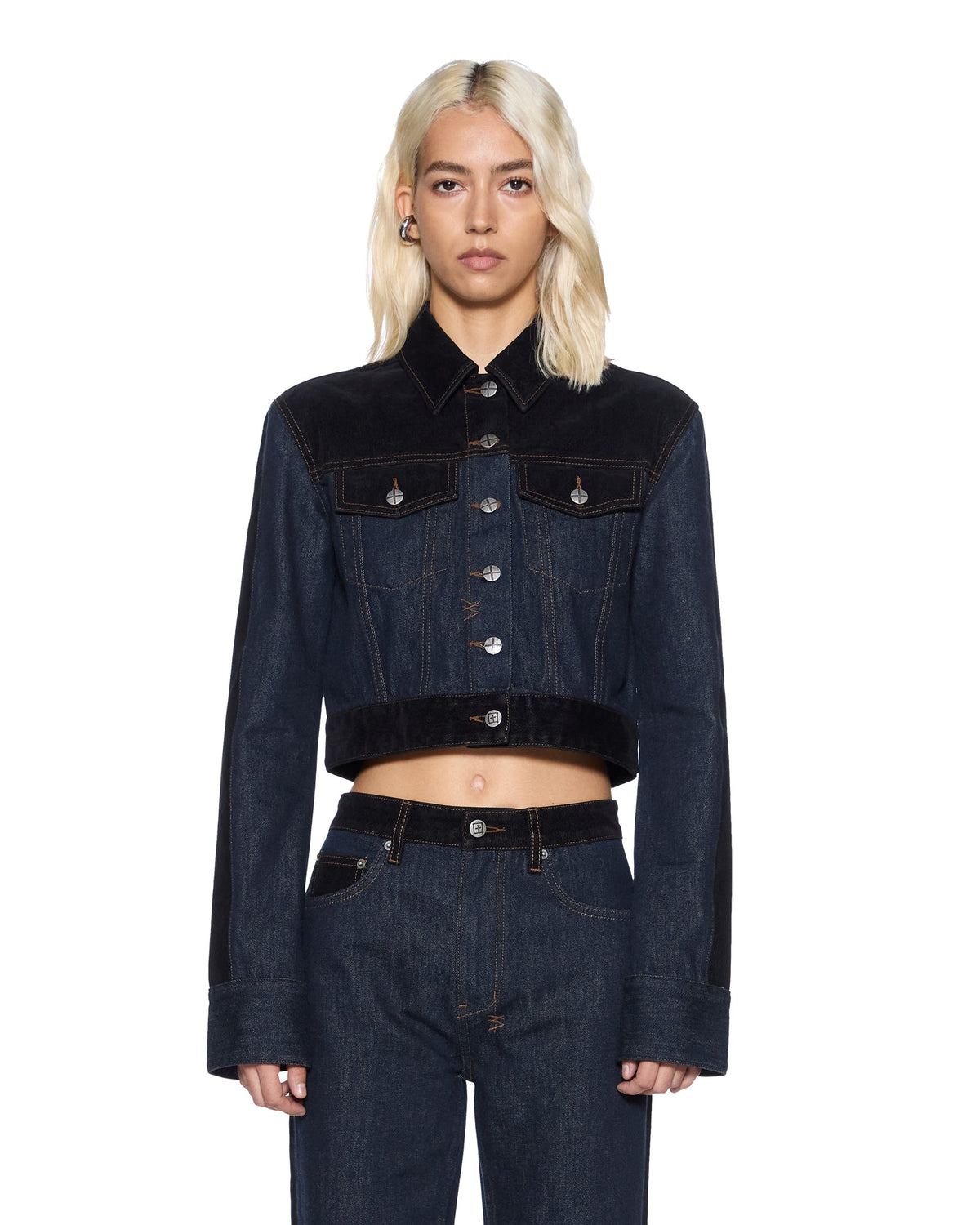 WOMENS SLIM TRUCKER JACKET VIXEN SPLICED JACKETS