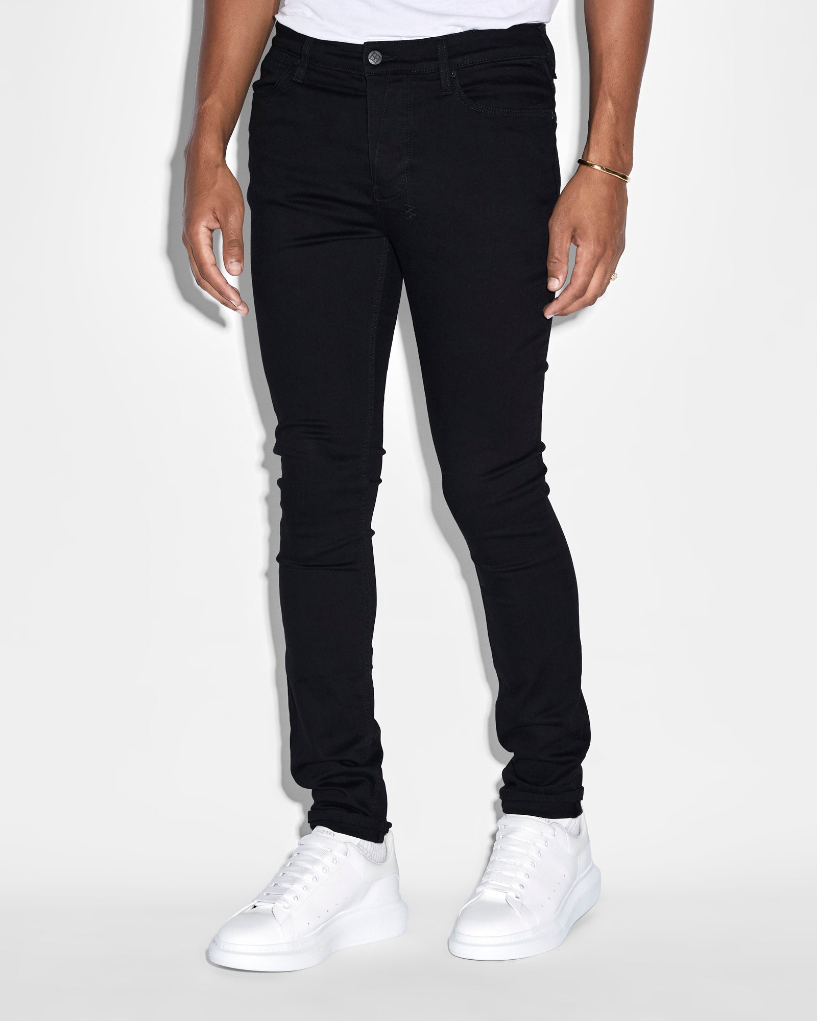 Men's Classic Black Jeans Elastic Slim Fit Denim Jean Trousers Male Plus Size  40 42 44