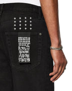 MENS ANTI K BLACKOUT DENIM JEANS