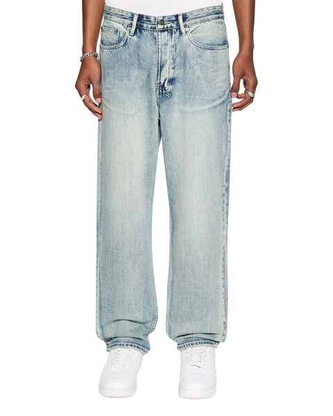 Mens Anti K Punk Blue Relaxed Denim Jeans | Ksubi ++