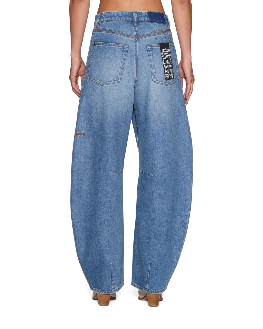 Womens Barrel Jean Highway Barrel Leg Denim Jeans - Denim