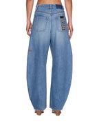 Womens Barrel Jean Highway Barrel Leg Denim Jeans - Denim
