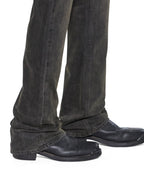 Mens Bronko Graphite Bootcut Denim Jeans - Grey