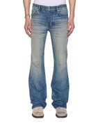 Mens Bronko Portland Blue Bootcut Denim Jeans - Denim