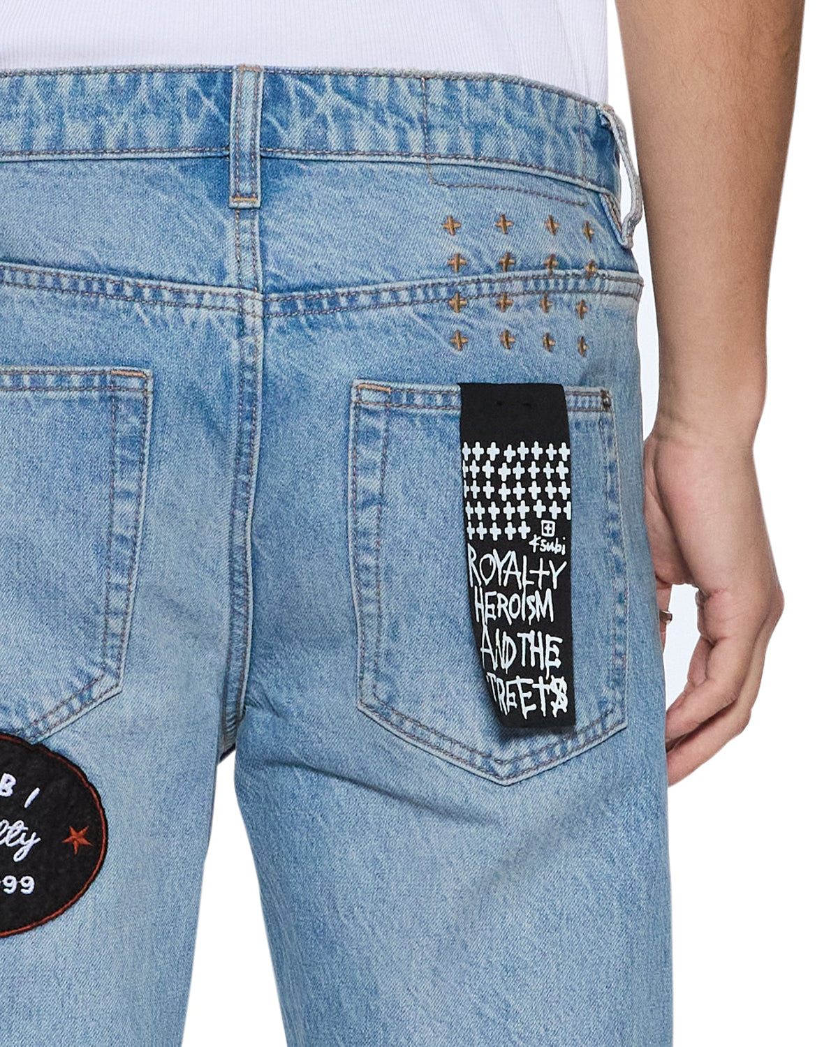 MENS BRONKO TRUE PATCHED DENIM JEANS
