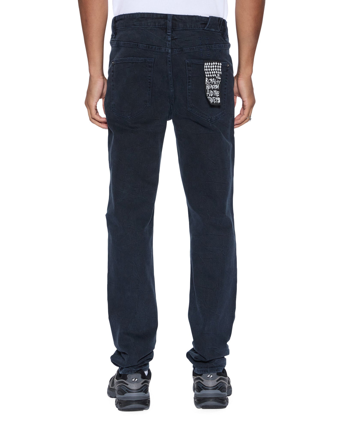 MENS CHITCH BLACK/BLUE DENIM JEANS