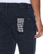 MENS CHITCH BLACK/BLUE DENIM JEANS