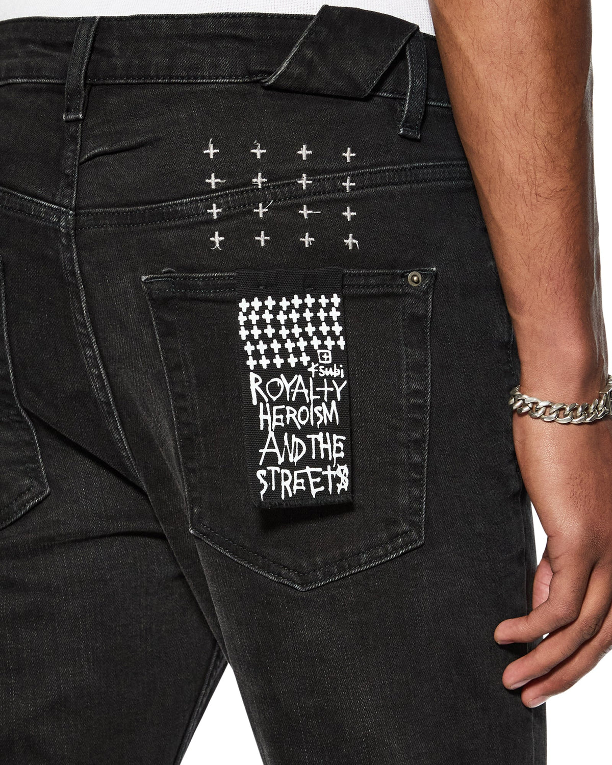MENS CHITCH KROW KRUSHED DENIM JEANS
