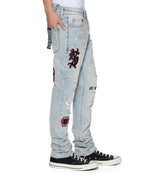 MENS CHITCH SEATTLE BLUE REPAIR DENIM JEANS