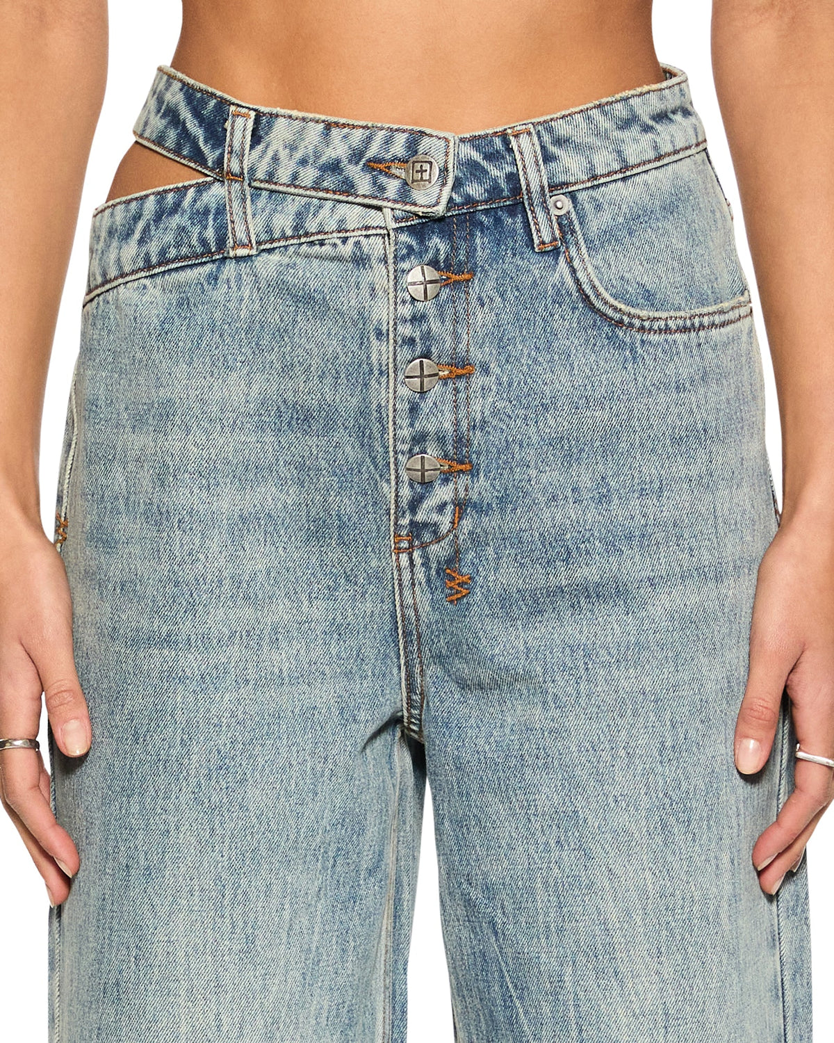 WOMENS DETACHED JEAN YOUTH DENIM JEANS