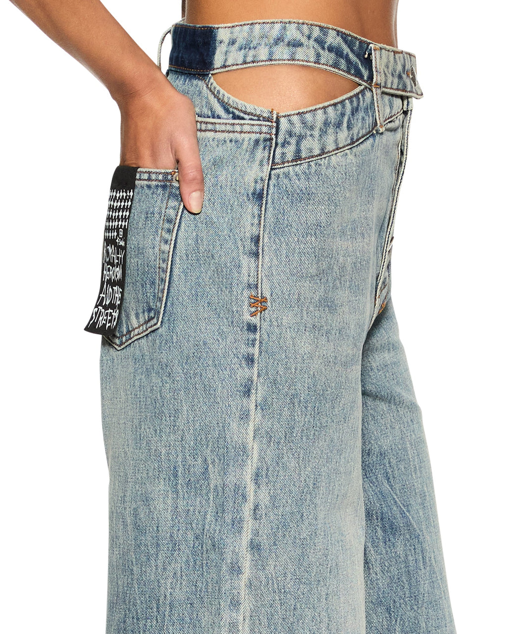 WOMENS DETACHED JEAN YOUTH DENIM JEANS