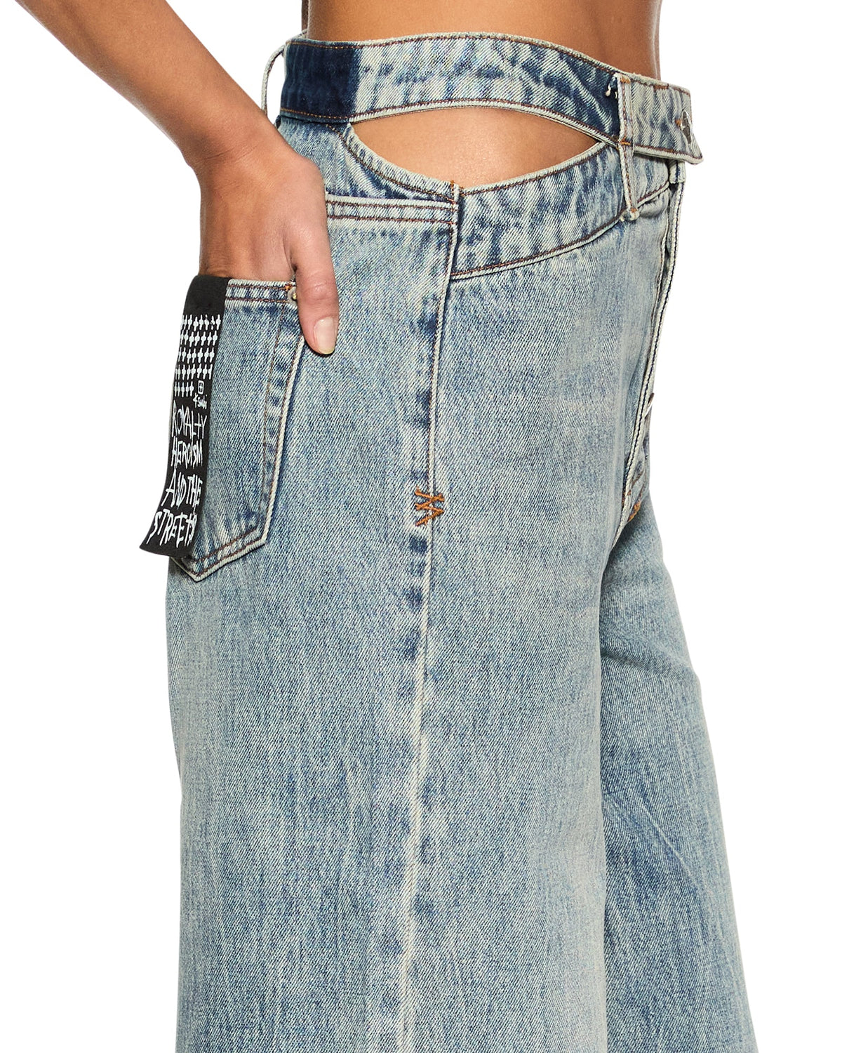 WOMENS DETACHED JEAN YOUTH DENIM JEANS