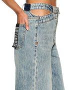 WOMENS DETACHED JEAN YOUTH DENIM JEANS