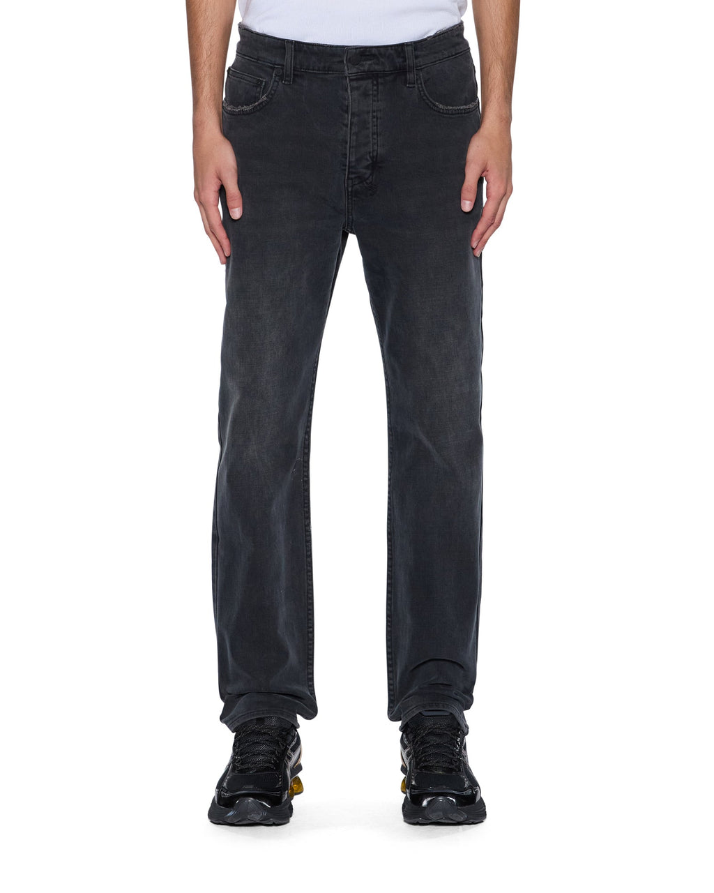 MENS HAZLOW 3RD DEGREE BLACK DENIM JEANS