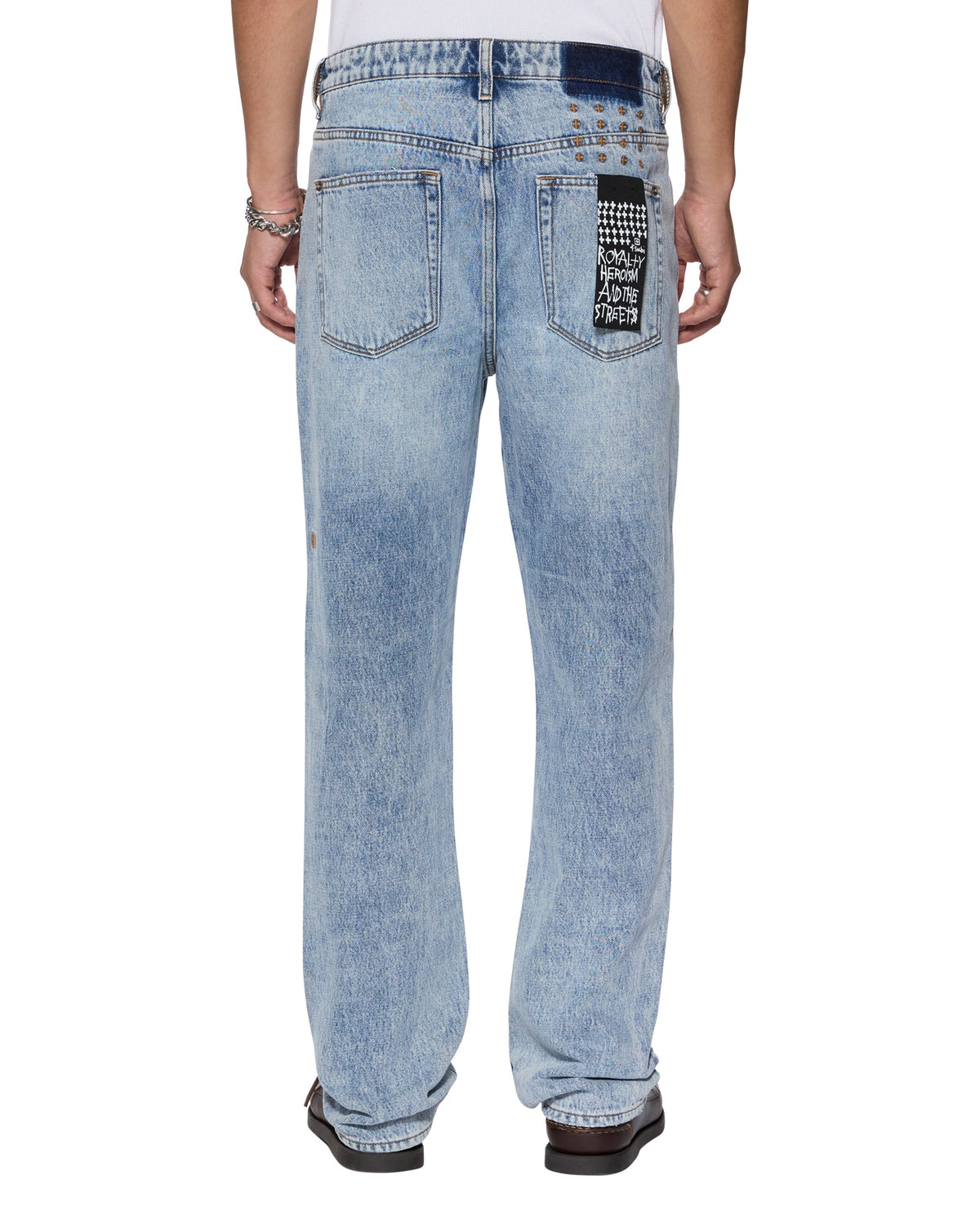 Mens Hazlow Bunker Blue Straight Denim Jeans - Denim
