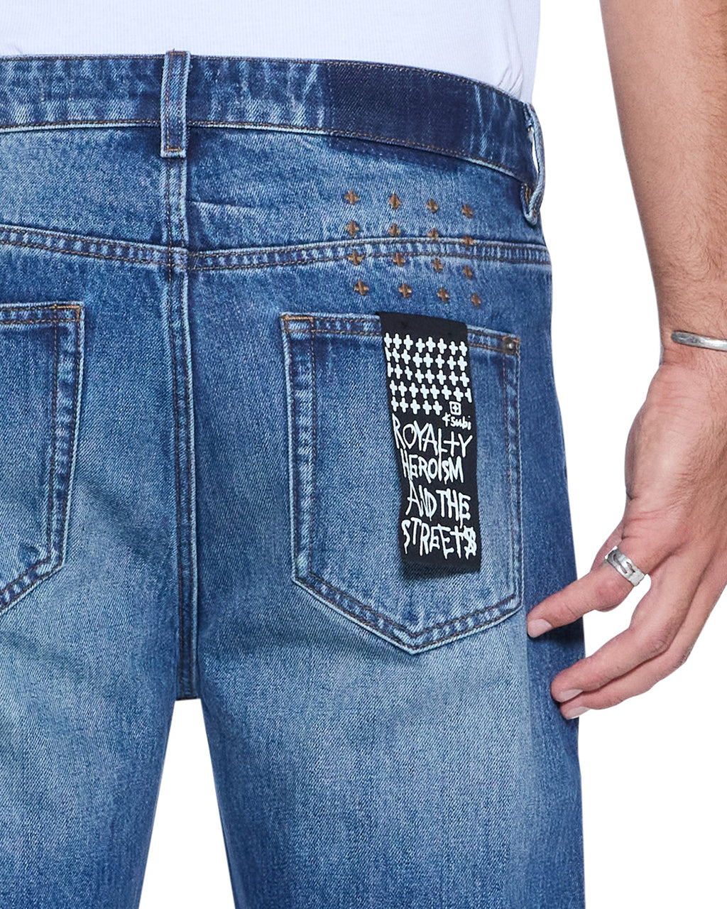 MENS HAZLOW VINTAGE BLUE DENIM JEANS