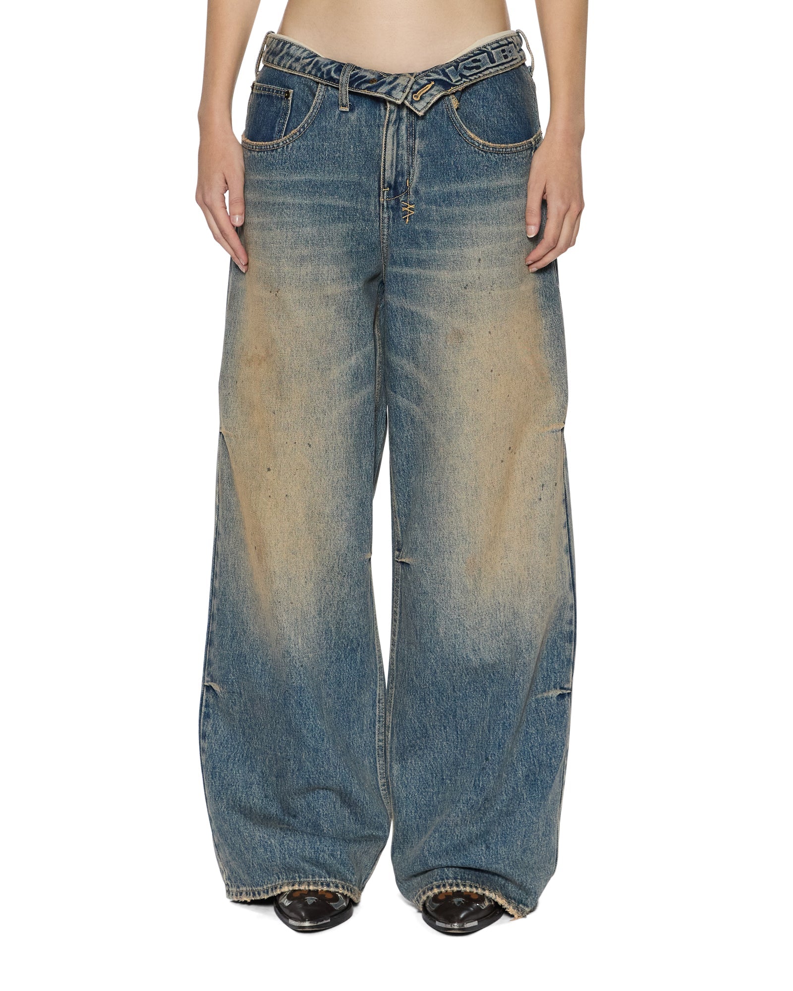 WOMENS  KSUPER DUNE BAGGY DENIM JEANS