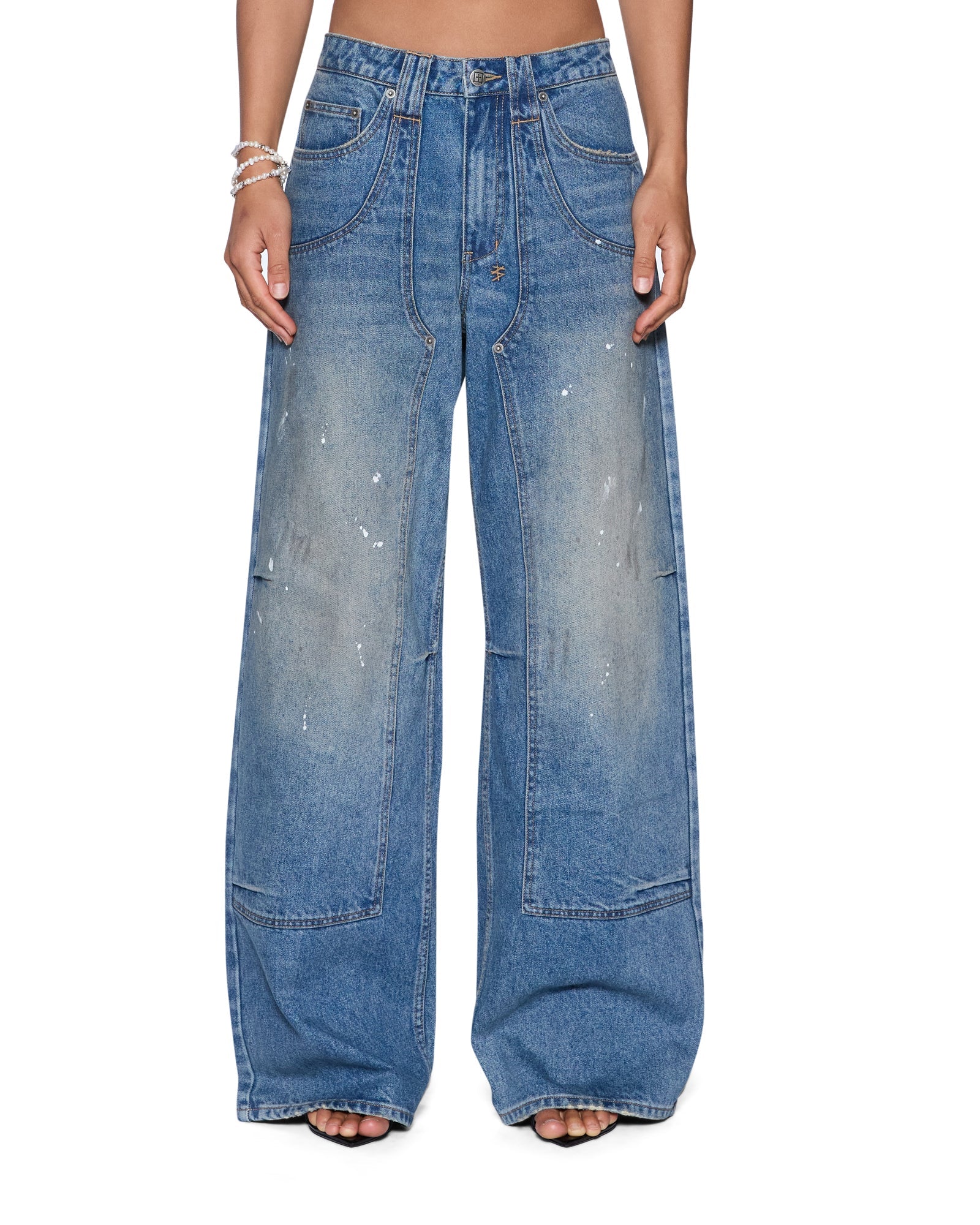 WOMENS KSUPER JEAN PAINTER BLUE DENIM JEANS