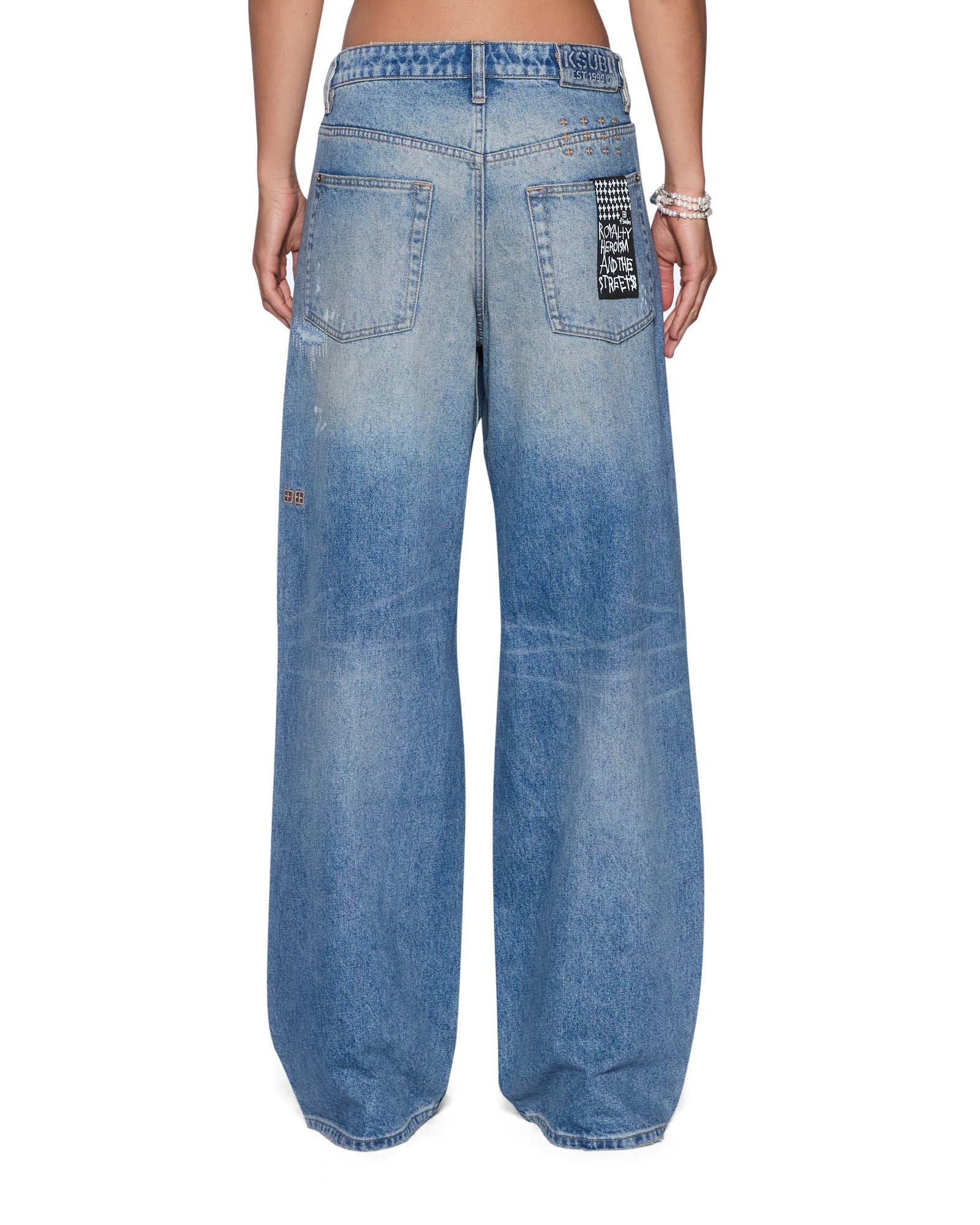 WOMENS KSUPER JEAN PAINTER BLUE DENIM JEANS