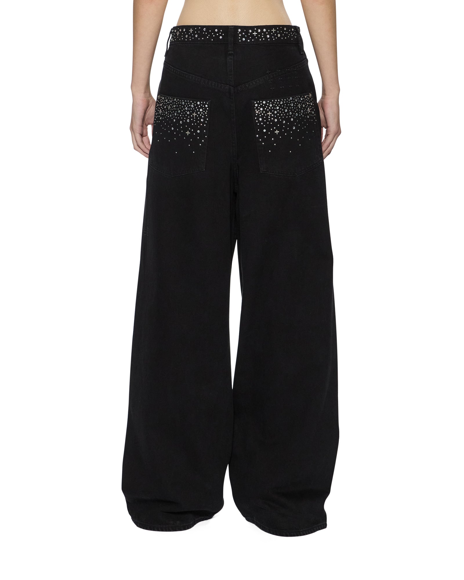 WOMENS  KSUPER RENAISSANCE JET BLACK BAGGY DENIM JEANS