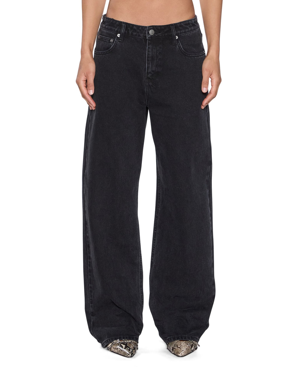 WOMENS LOW RIDER NOIR DENIM JEANS