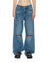 WOMENS  LOW RIDER TEXAS BLUE STUDDED RELAXED DENIM JEANS